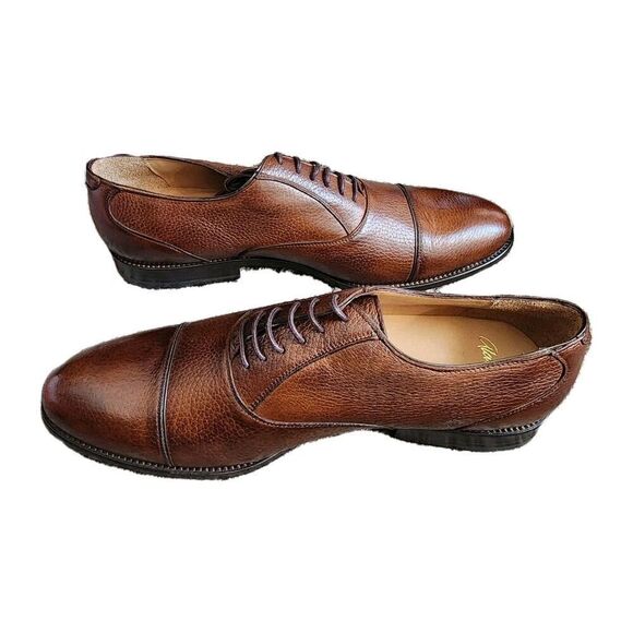 Alan Payne Oxfords Colby Genuine Deerskin Antique Honey Brown Mens Size 10 main image 4